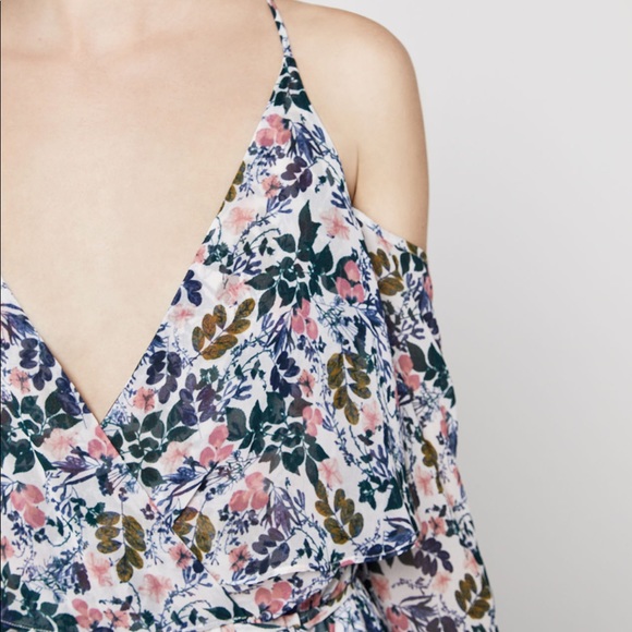 BCBGeneration Cold Shoulder Floral Dress - Picture 4 of 4